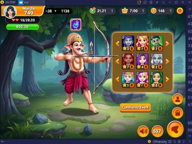 Ganesha S Archero character upgrade screen